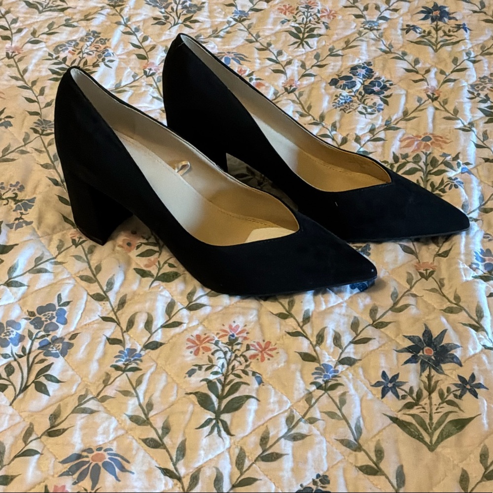 Marc Fisher Black Suede Heels